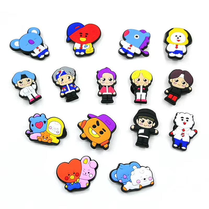 7-240PCS Kawaii cartoon Shoes Charms DIY PVC Shoe Bag  Accessories For Bookworm Wristband Pendant Decoration Kids Xmas Gifts image 4