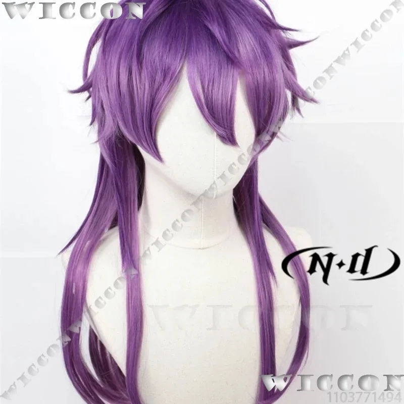 رين لعبة نو: كرنفال بليس شعر مستعار تأثيري الأرجواني الشعر الدعامة رجل إمرأة البدلة هالوين كوس حفلة لعب الأدوار الزي مخصص vm;7;jh8 #3