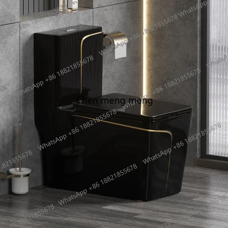 CC Black light luxury toilet siphon color household flush toilet deodorant gray ceramic small apartment