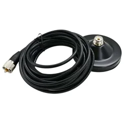 Mobile Antenna Base Magnetic Boot Mount & 5 Meter 16.4ft RG58 Coaxial Cable for Car Radio Station Accessory Aerials Stable Roof