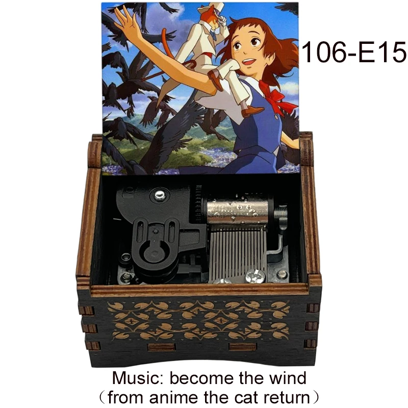 anime the cat return music kazeni naru become the wind mechanical music box new year christmas party Birthday Christmas Gift