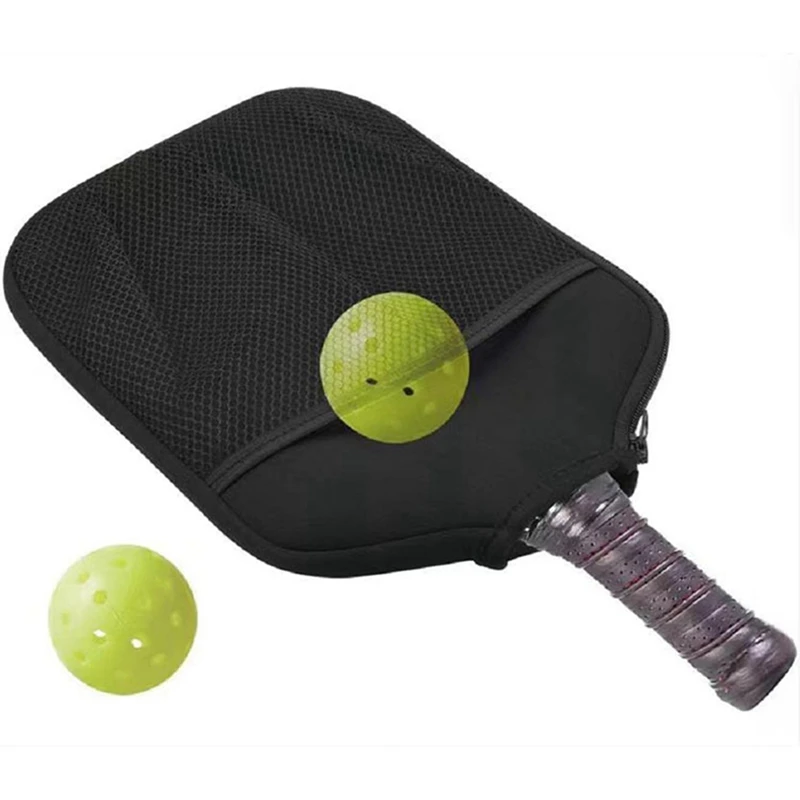 

Неопреновый чехол для ракетки Pickleball, чехол для ракетки, защитный чехол на молнии, водонепроницаемый протектор ракетки, прочные аксессуары