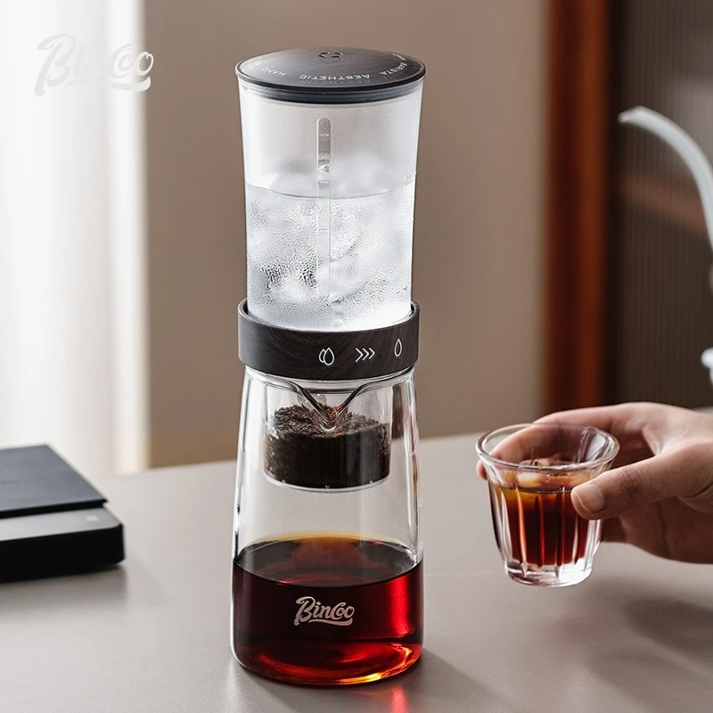 Bincoo Ice Drip Cold Brew Coffee Maker Borosilicate Glass 500 Mesh Filter Constant Pressure Small Home Coffee Brewing Equipment