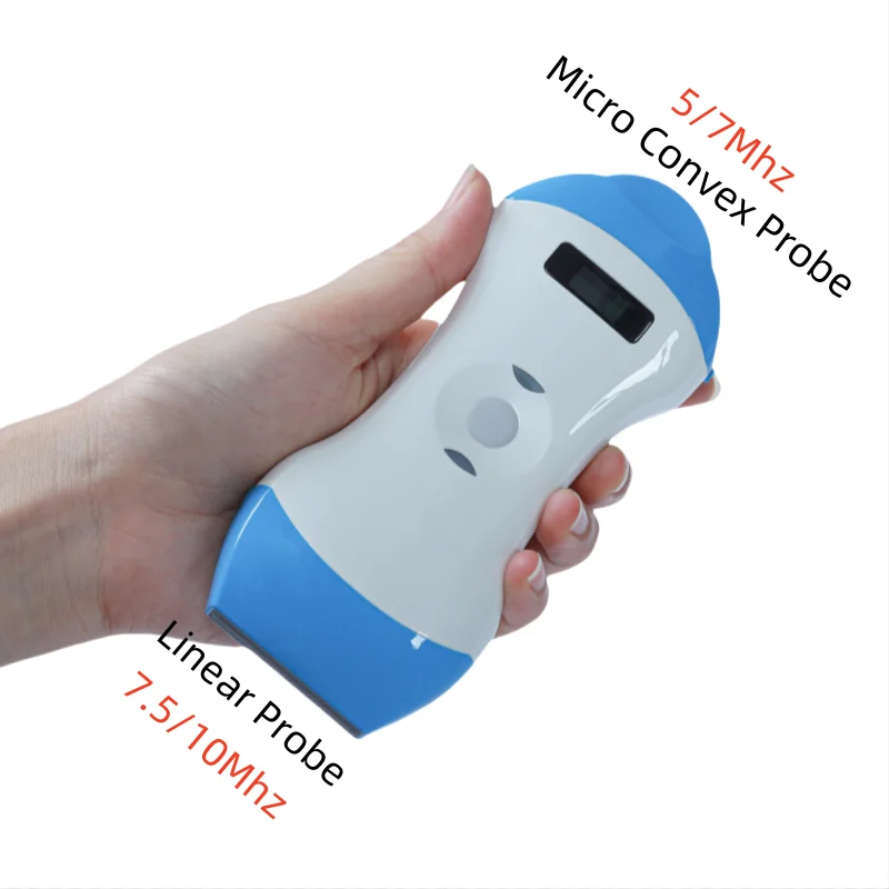 Medical 128 Elements Dual Head Wireless Color Ultrasound Probe for iOS Android