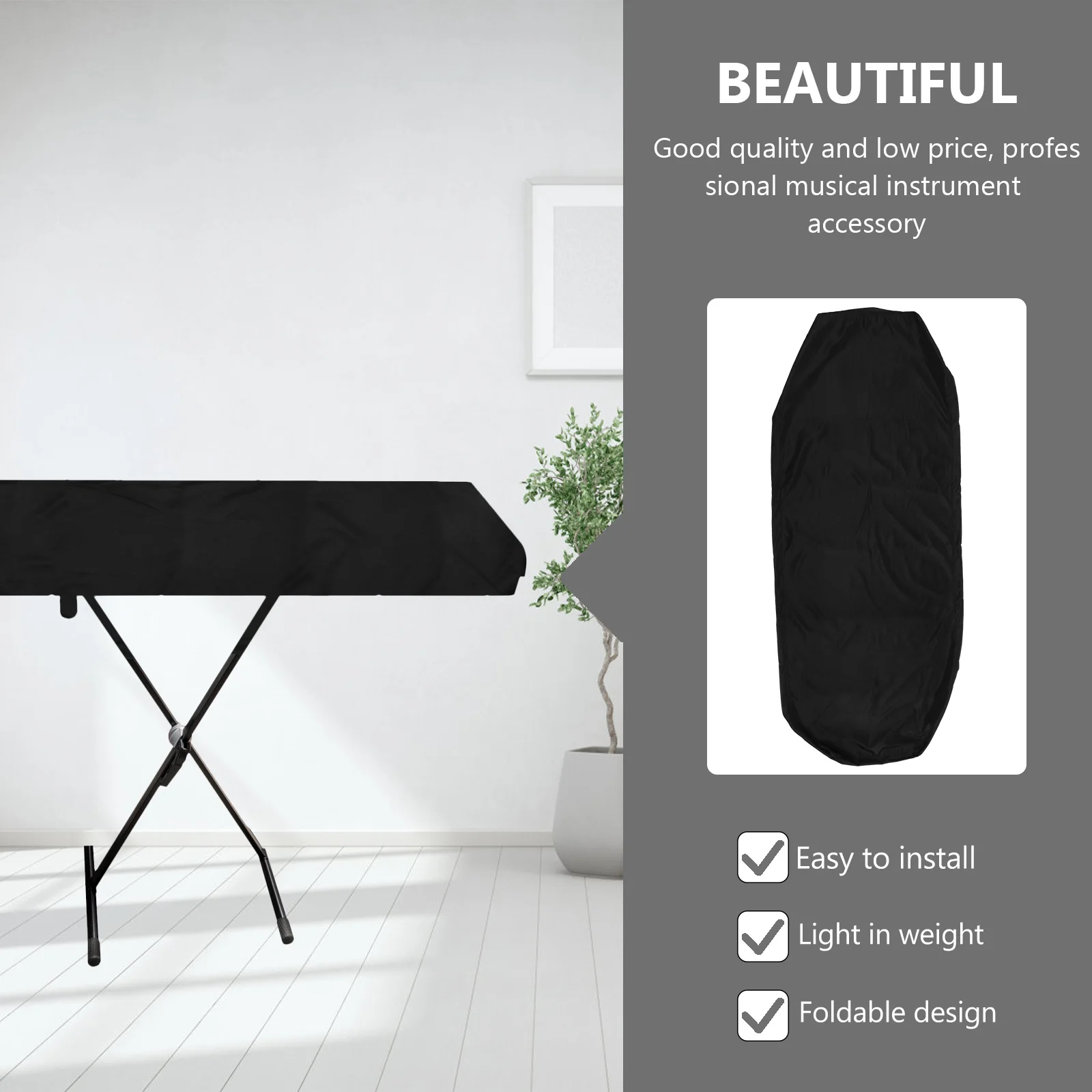 

Piano Keyboard Cover Electronic Bag Adjustable Elastic Waterproof Electric Case