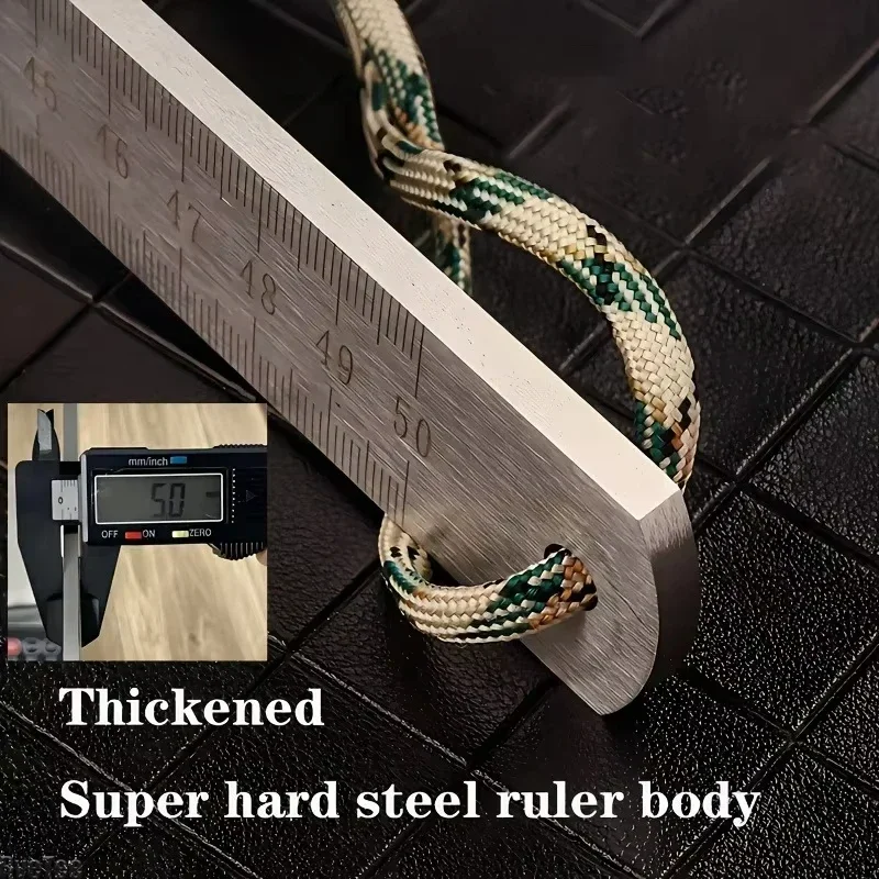 Stainless Steel Hardened Super Hard Ruler High Strength Forged Ruler Chinese Martial Arts Longquan Weapon Making