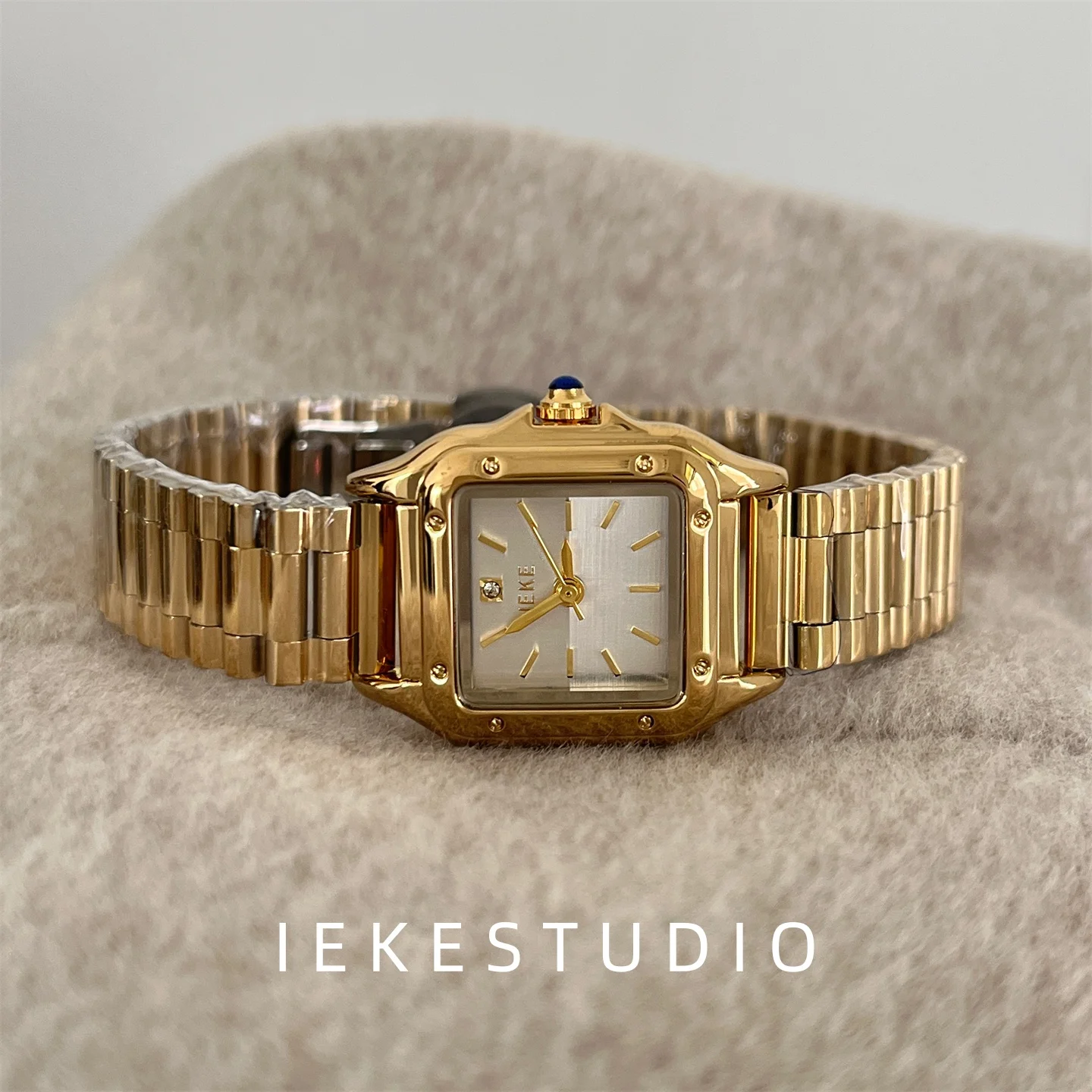 Retro Luxury Refined Casual Watch for Women Elegant Minimalist Luxury Stainless Steel Gold-Tone Metal Wristwatch Gift for Ladies