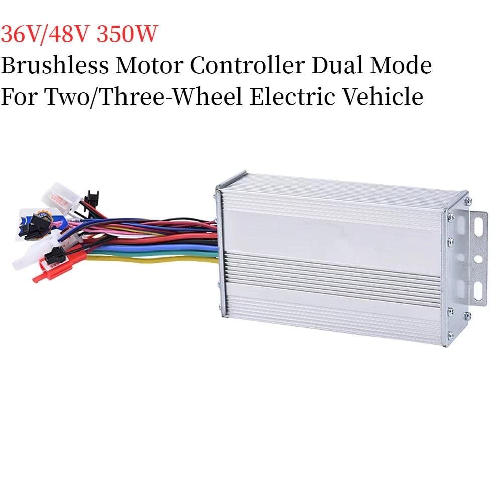 36V/48V 350W Mos Electric Bike Brushless Motor Controller Dual Mode Two/Three-Wheeled Electric Wehicle Controller E-Scooter Part