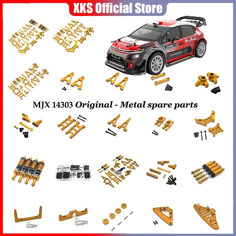 Mjx Hyper Go 1/14 14301 14302 14303  Upgrade Parts Metal Vulnerable Parts Set for  Rc Car CNC Aluminum Accessories