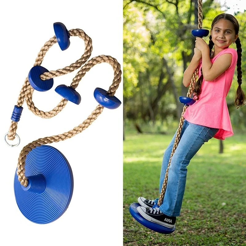 

Children's Climbing Toy Disc Swing Seat Kids Climbing Rope Backyard Outdoor Rings Swing Climbing Equipment Toys Outdoor Sports