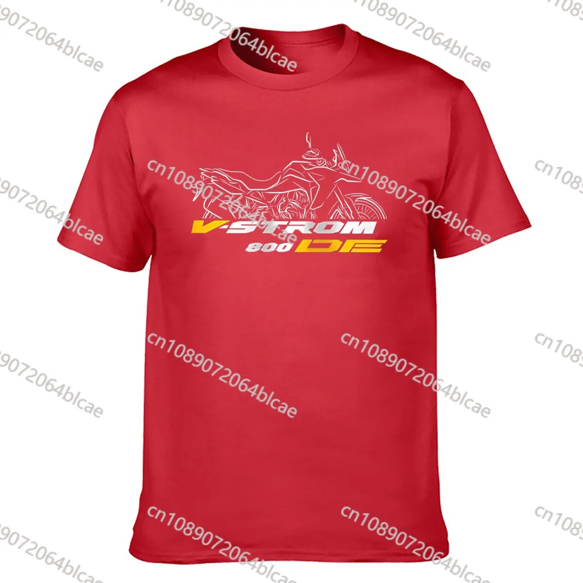 2024 Men T Shirt Casual T-Shirt Suzukis V-Strom 800 Graphic Summer Short Sleeves 100% Cotton