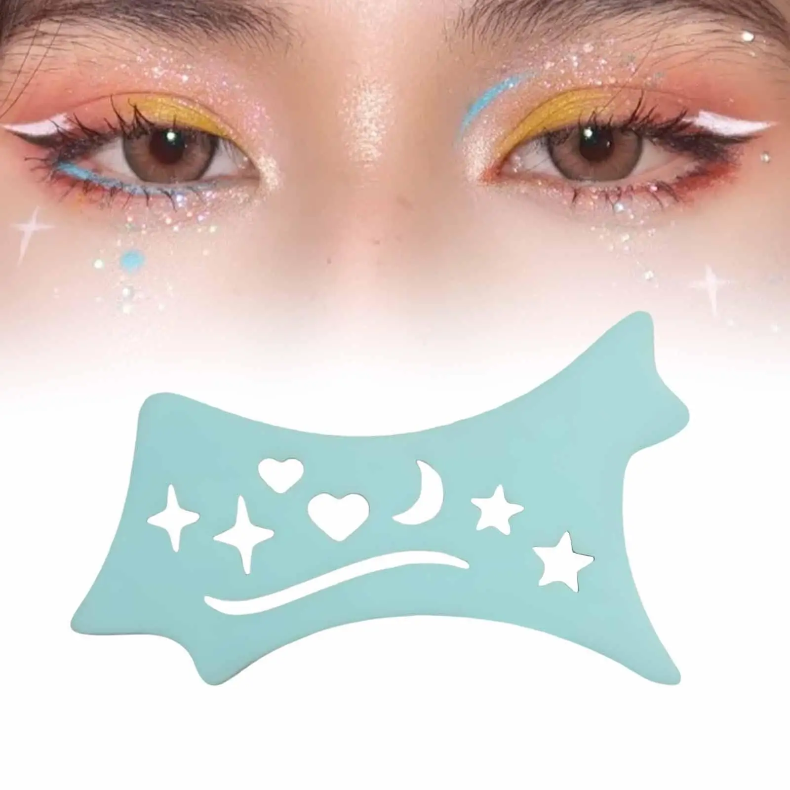 Silikon-Eyeliner-Schablonen, wiederverwendbar, Augen-Make-up-Hilfe, multifunktionales Zeichenvorlagen-Werkzeug für Frauen, Mädchen, Anfänger