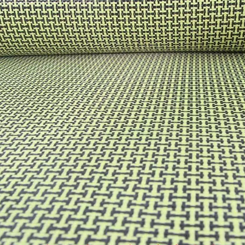 Żółta tkanina hybrydowa z mieszanki aramidu i włókna węglowego, wzór H, włókno węglowe aramidowe 1000D 3K 200gsm 20cm/30cm/50cm x 100cm