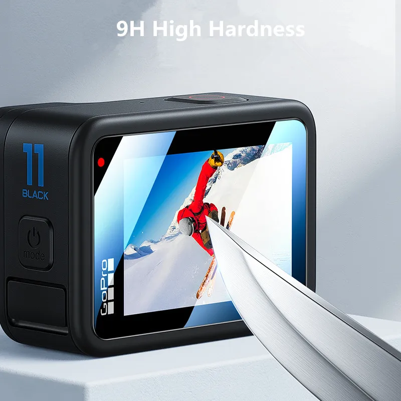 Protector de pantalla de vidrio templado para cámara de acción, GoPro película protectora de lente para 11, 10, 9, Hero9, Hero11, 10, 6 unidades