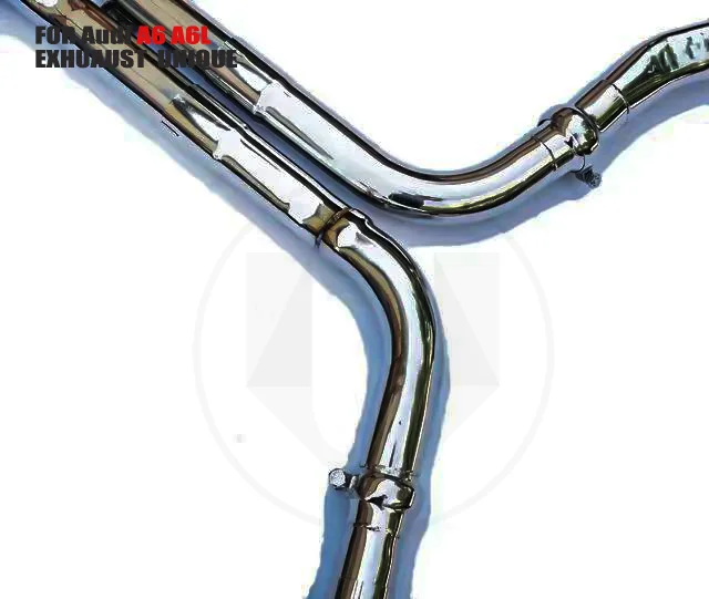 UNIQUE Stainless Steel Exhaust System Manifold is Suitable for Audi A6 A6L Auto Modified Valve Muffler Downpipe With Catalyst