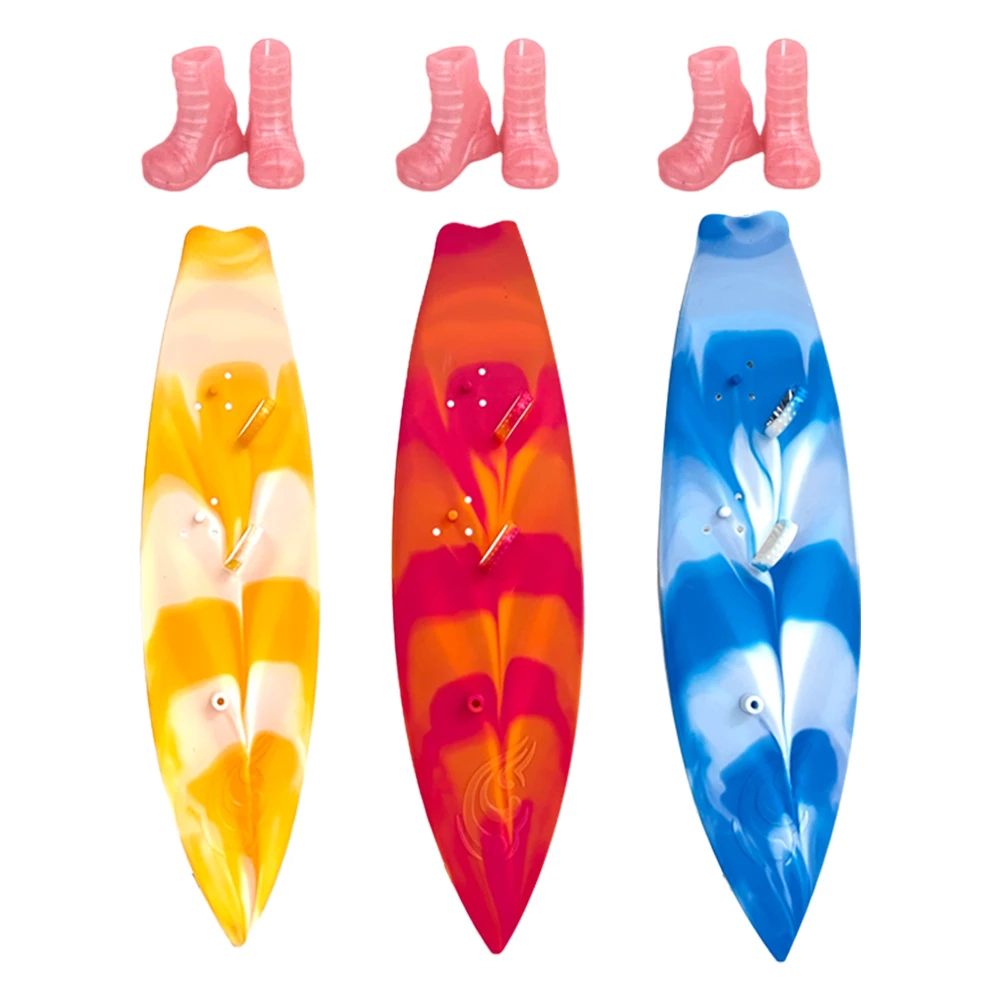 NK Colour Randomly 2 Item/ Set=1 Pcs Surfboard+1 Pairs Shoe Cool Boot Summer Beach Sports Toy For Barbie Doll Funny Accessories