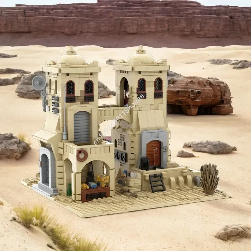 

1344PCS Moc Building blocks Set Tatooinesda Mos Eisleysda Desert Towers, Creative DIY, Limited Edition, Star batter Adventure