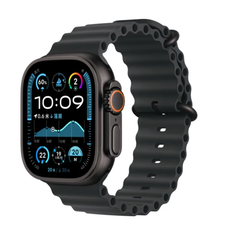 Ocean Strap – pasek do Apple Watch Ultra 4, 3, 2, 49 mm, 44 mm, 40 mm, 45 mm, 42 mm, 46 mm, silikonowy pasek, bransoleta do iWatch Series SE 8, 9, 10, 11, 12. — 2