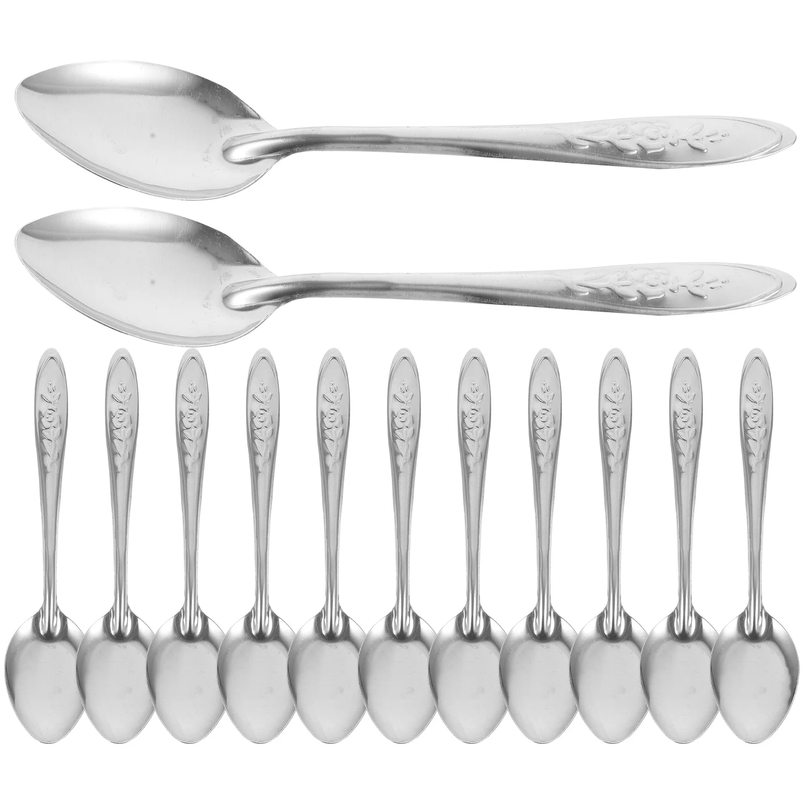 

50pcs Stainless Steel Rice Spoon Watermelon Kitchen Coffee Spoons Student Multi Functional Easy Clean Resistant Rust