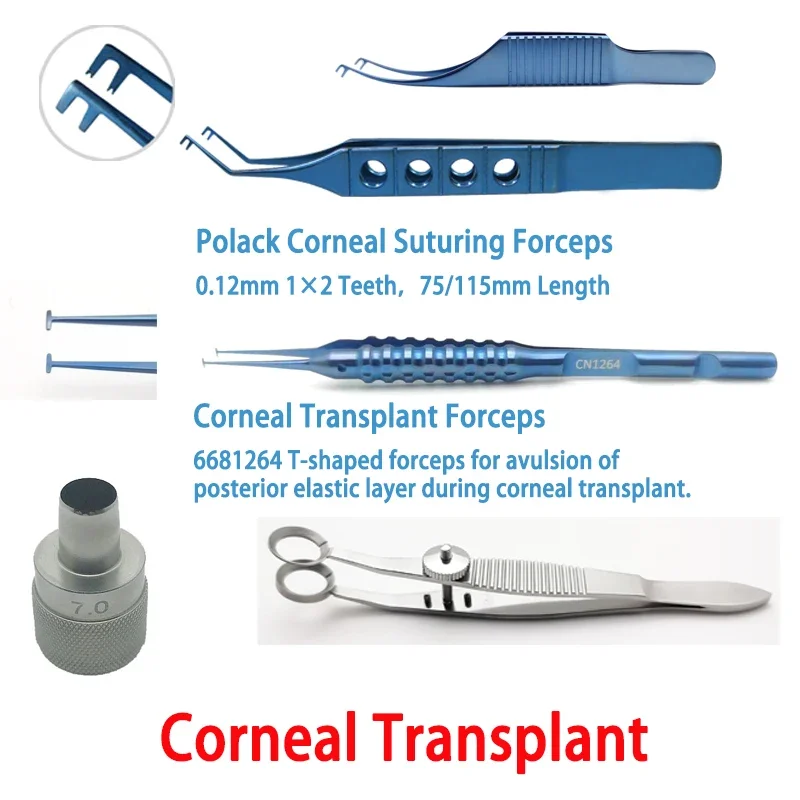 Polack Corneal Suturing Forceps Trocar Forceps Corneal Transplant Trephine Oftalmologia Ophthalmology