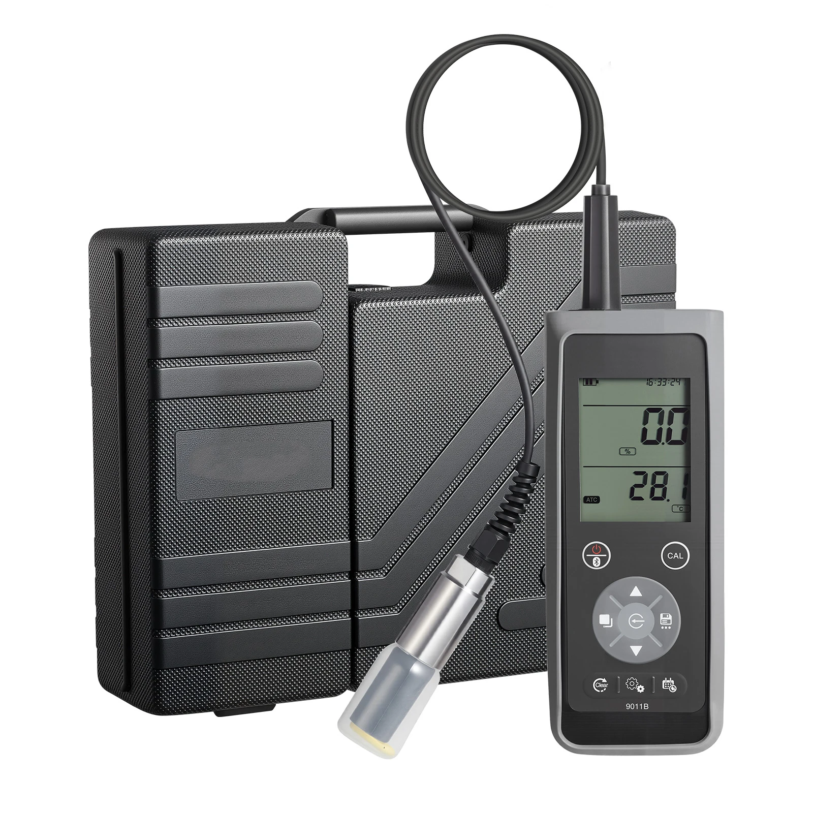 SucceBuy Dissolved Oxygen Meter 0-50 mg/L Measurement Range with 13.1ft Electrode Cable Data Sets Storage DO Meter for Pond