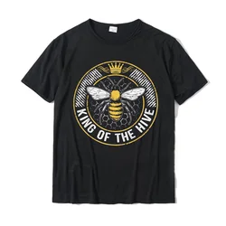 King Of The Hive Beekeeper Bee Lover Honey T-Shirt Normal T Shirt For Adult Cotton Tees Normal Discount Fashion Streetwear