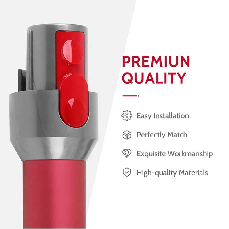 Tubo de varita de 6 piezas, cabezal de limpieza, botón de lengüeta de pestillo para Dyson V7, V8, V10, V11, V15, herramienta de repuesto al vacío con resorte