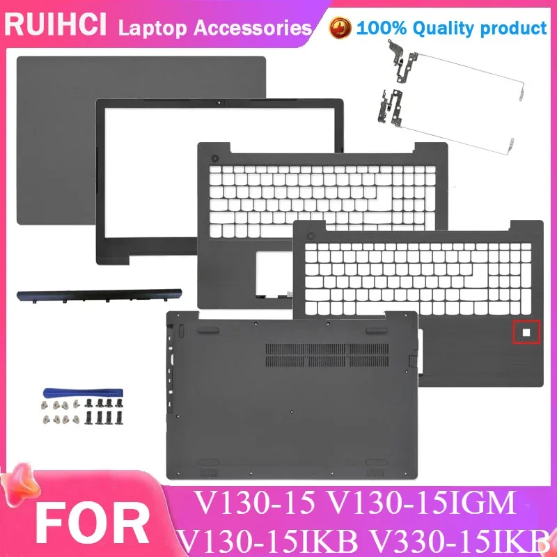 

New Laptop Case For Lenovo V130-15 V130-15IGM V130-15IKB V330-15IKB LCD Back Cover Front Bezel Hinges Palmrest Bottom Case Top