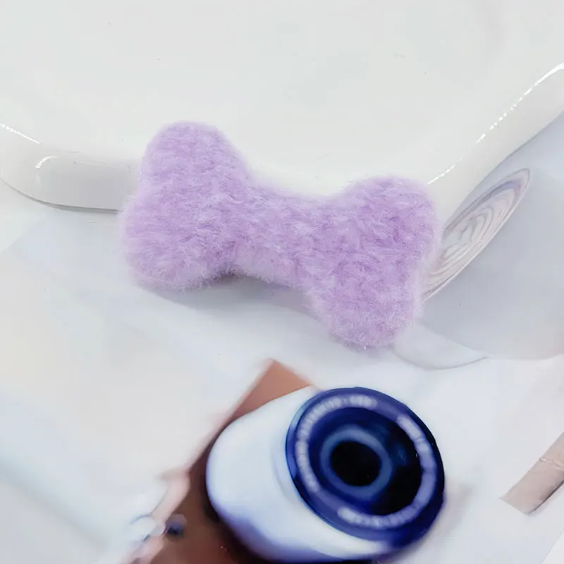 40 Stück, 7 cm, niedliche, beidseitig mit Plüsch gefütterte Hundeknochen-Applikationen zum Aufnähen, ideal für DIY-Broschen, Haarspangen, Accessoires, Puppenkleidung und als dekorative Aufnäher. – Detail 5