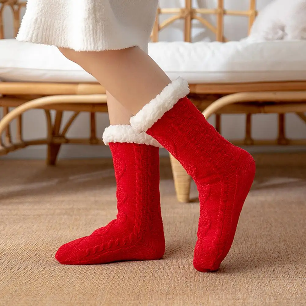 1 Paar Mooie Slipper Sokken Stretchy Comfortabel Slapen Sokken Winter Thermische Vrouwen Indoor Slipper Slapen Sokken