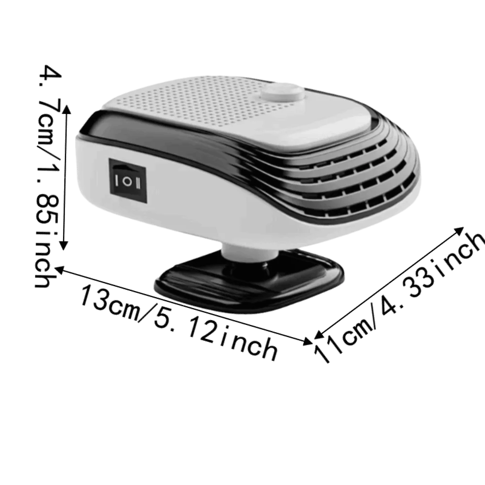 Fast Heating Car Heater Dual Speed 360 Rotating Windshield Heater 120W Electric Quick Warm Up Electric Car Heater