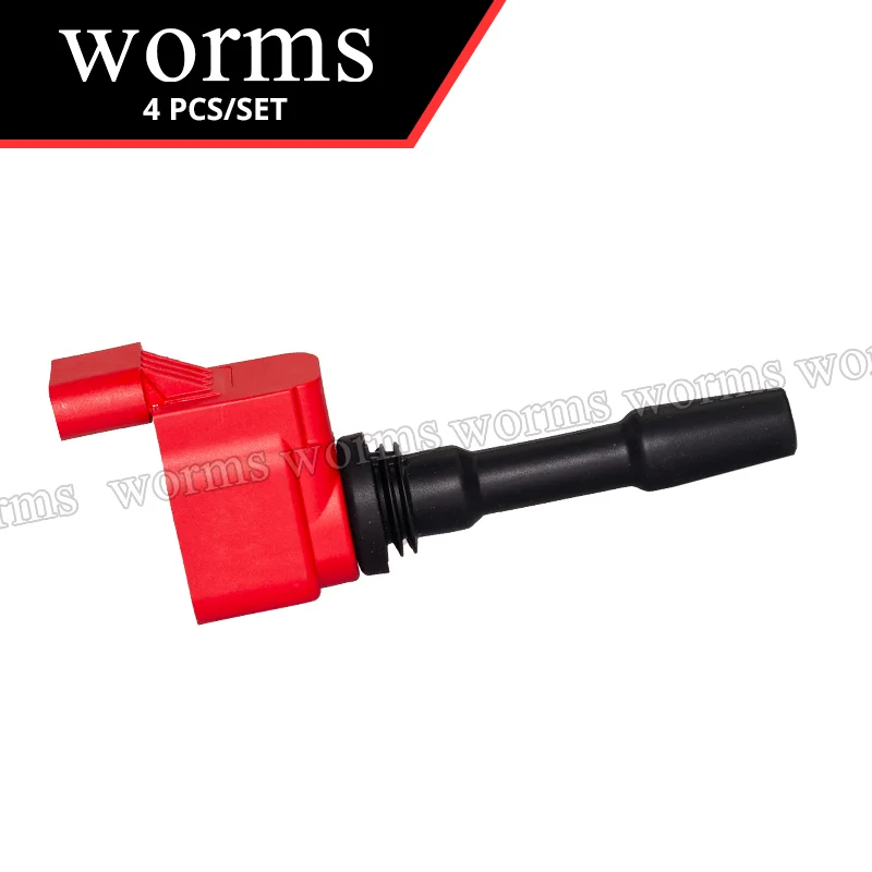 Worms High Performance Ignition Coil 4PCS Set Racing For Audi Vw Tao Jetta Skoda Seat EA211 1.5T 05E905110