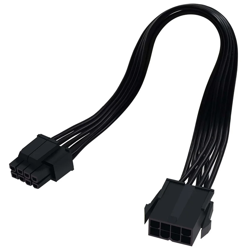 Cable de extensión de CPU de 8 pines, placa base ATX CPU de 8 pines hembra a 8(4 + 4) pines macho, Cable de extensión para fuente de alimentación PSU, 2 uds.