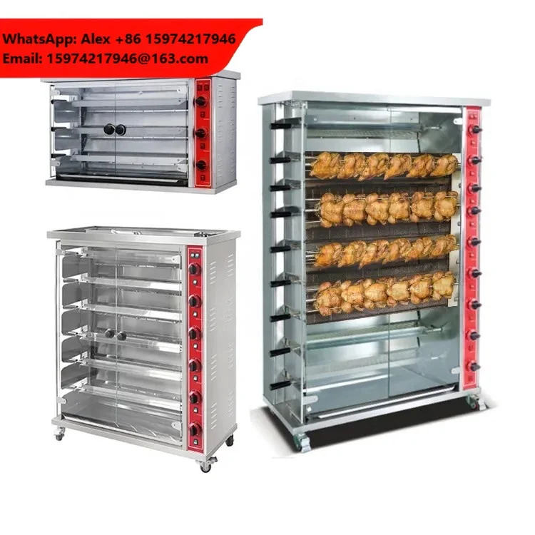 Restaurant 3 6 9 Grill Commercial Roasting Electric Chicken Roaster Rotisseries Machine Oven Duck Chicken Fish