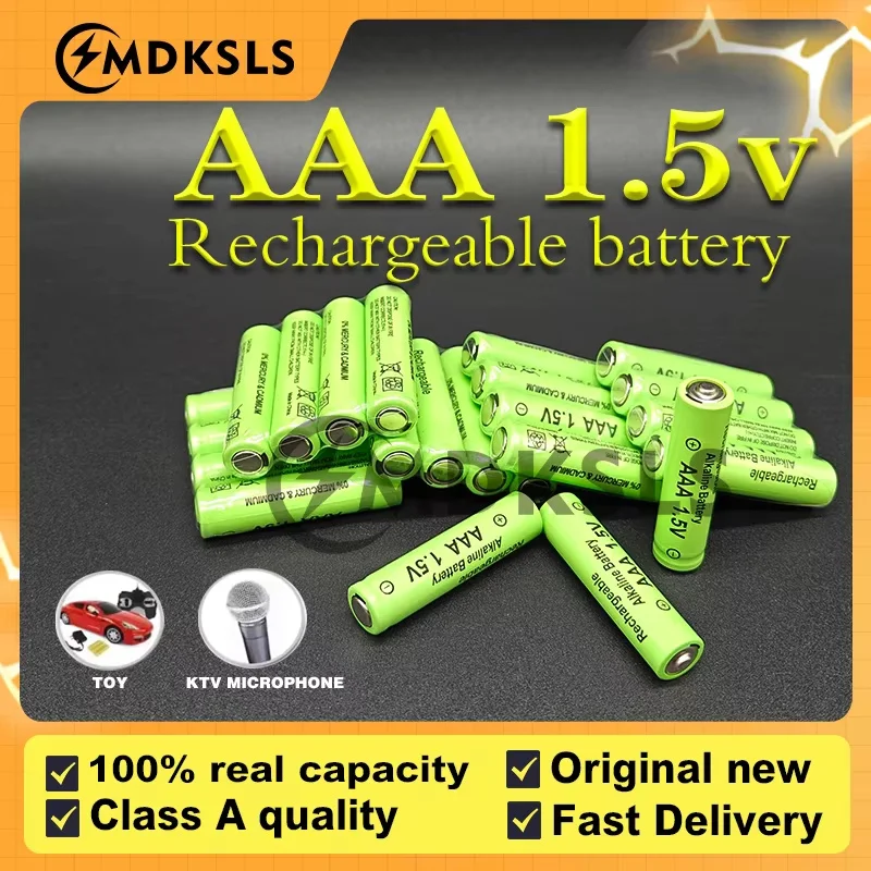 mdksls 2026 New Original Rechargeable Battery 1.5V AAA 3600mAh for Computer Clock Radio Video Game Digital Camera AAA