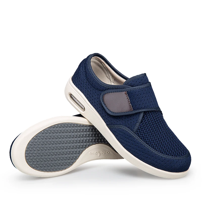 Medical Diabetic Shoes For Men Swollen Feet Open Shoes Hallux Valgus Bunion Orthopedics Thumb Eversion Wide Fat Foot Big Size