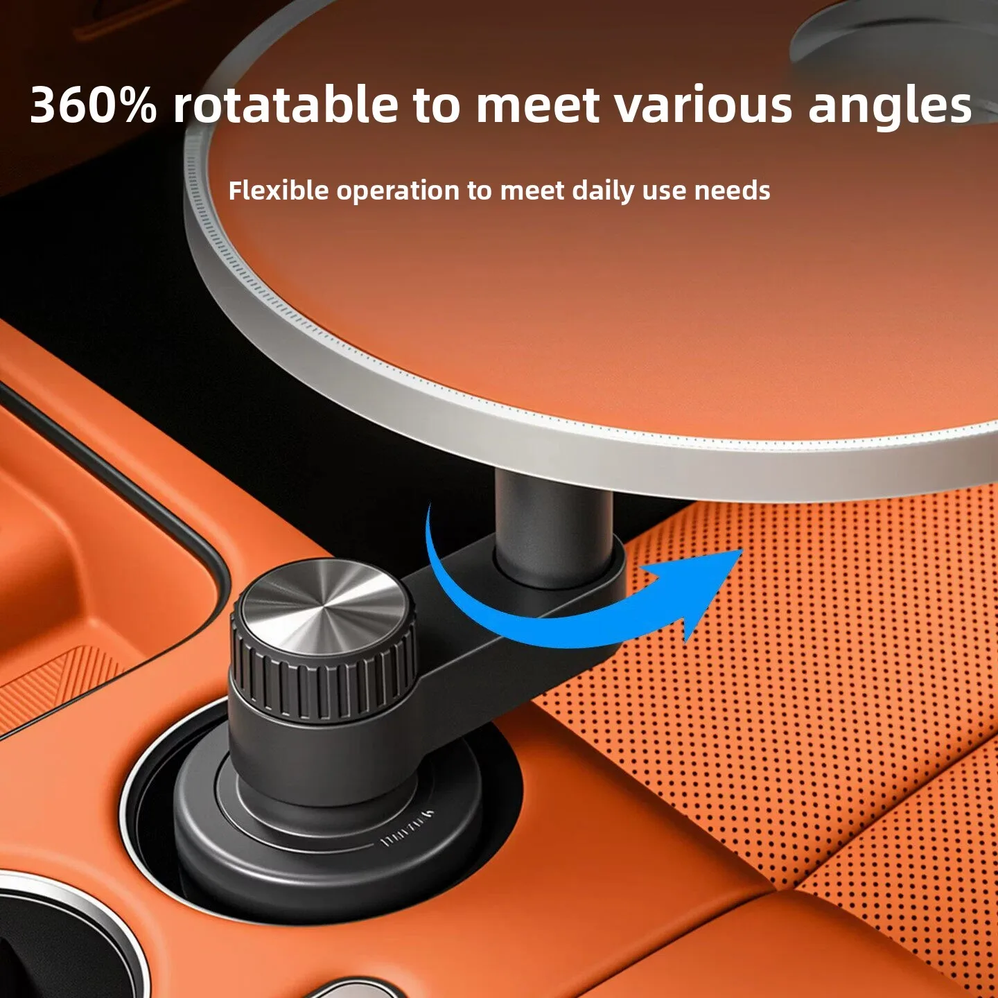 Car Floating Tray Table Multifunction Center Console Passenger Rear Seat Desk for Eating Tea Laptop Travel Vehicle 차량 테이블