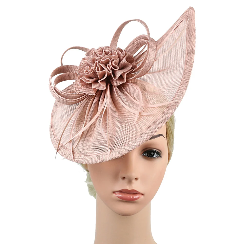 1 pçs moda retro feminino fascinator bandana net tule mini chapéu acessório de cabelo para casamento nupcial dama de honra festa decoração topos