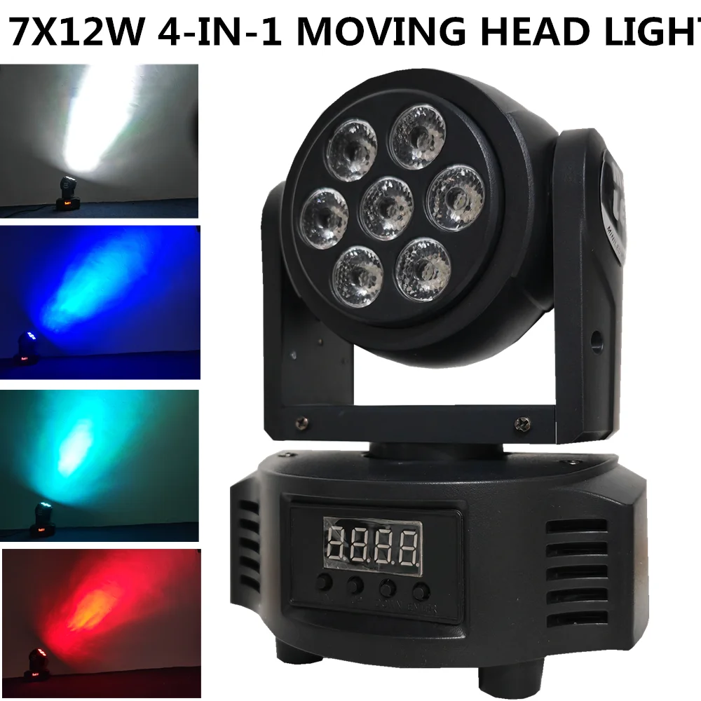 MINI 7x12w moving head light  rgbw 4-in-1 led wash light Professional stage DJ equipment