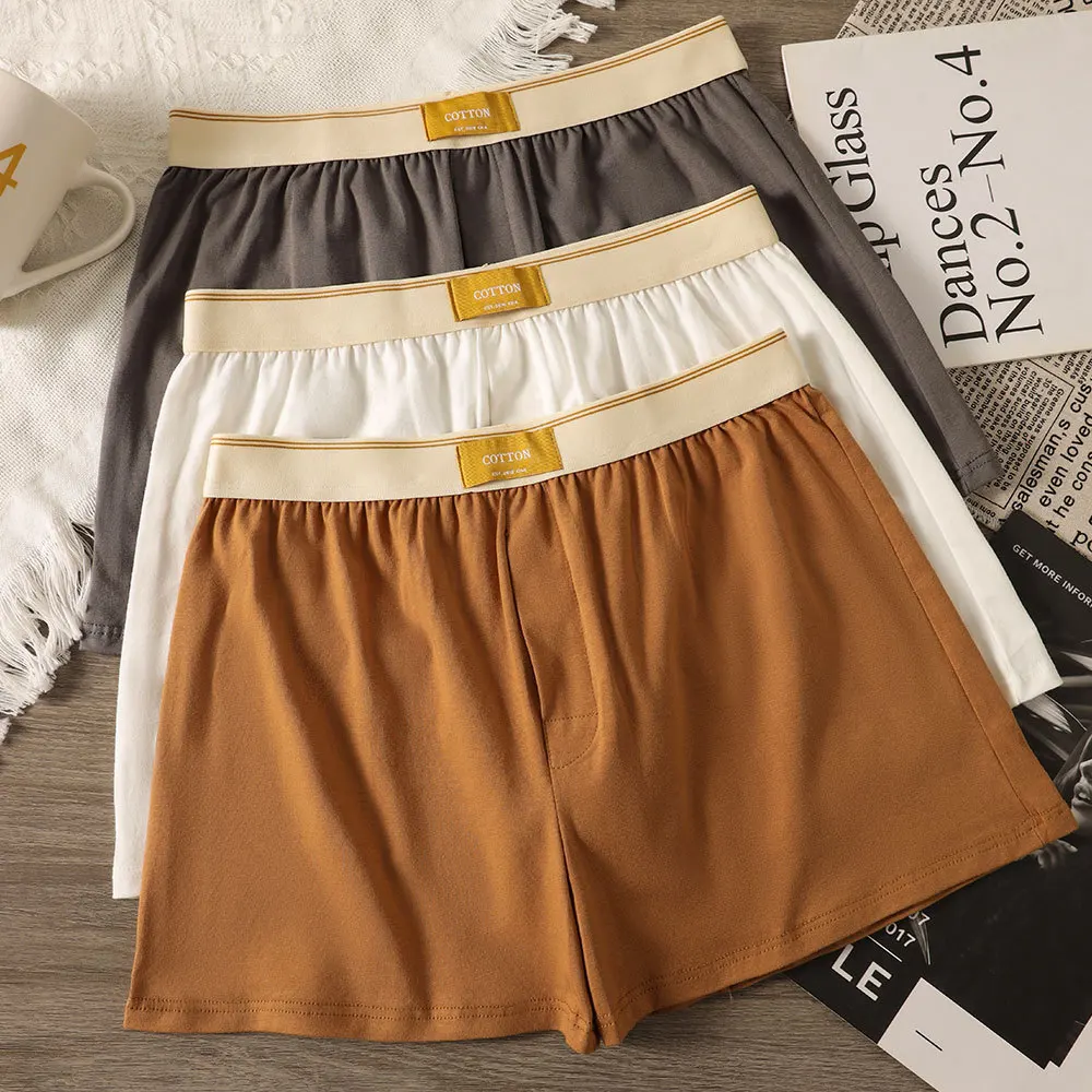 New Solid-Color Men's Aro Pants: Cotton, Loose-Fit, Breathable Boxer Shorts, Oversized Shorts, Soft And Breathable Boxer Briefs