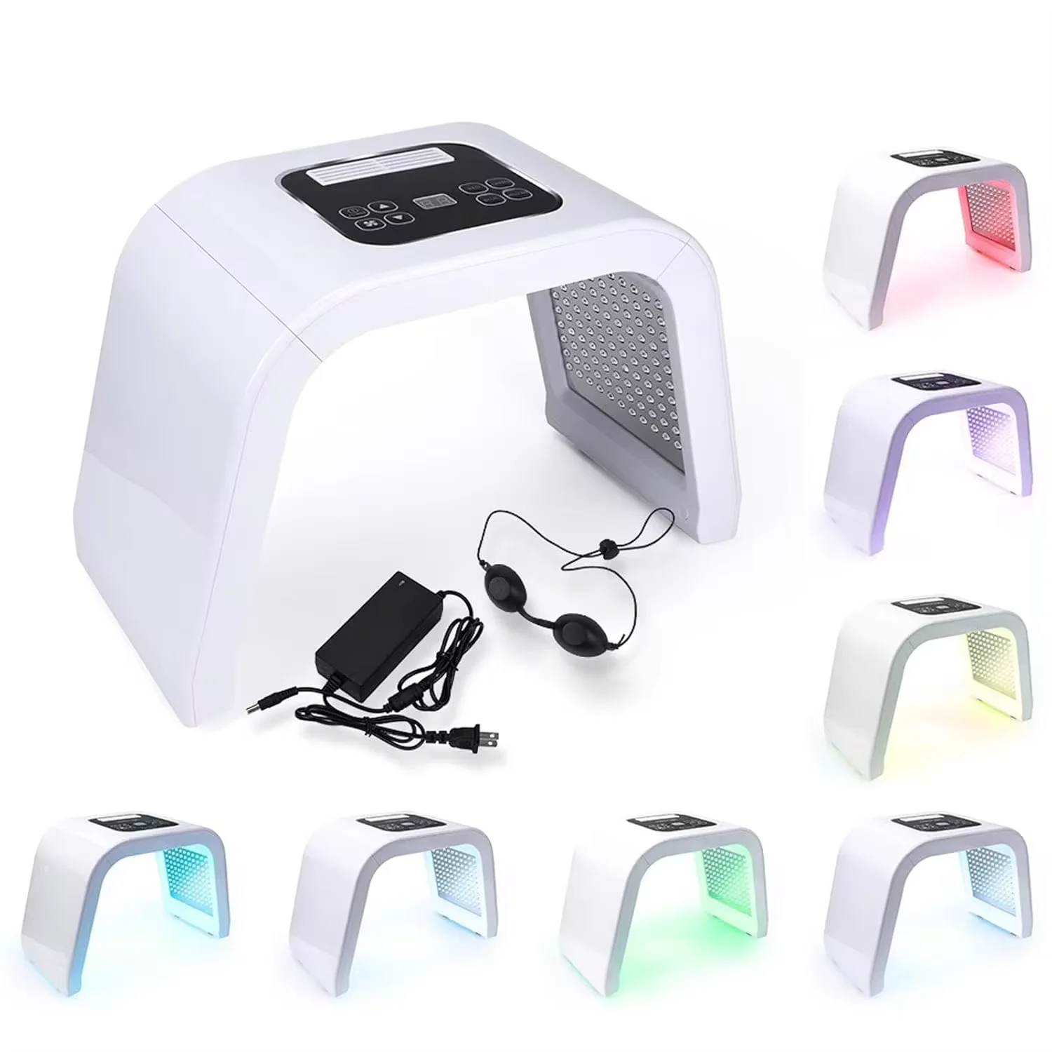 LED Facial Mask Rejuvenation Phototherapy 7-Color PDT Skin Care Beauty Health Facial Mask Anti-Aging Acne Professional Beauty