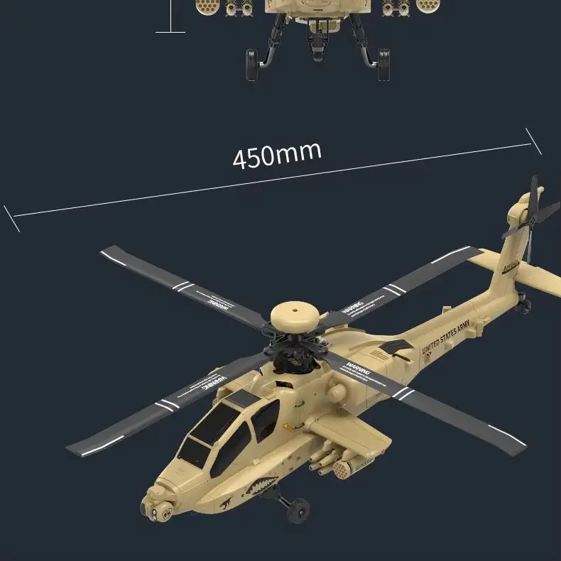 YXZNRC RC Helicopter F11-H (AH-64D) GPS Stabilized Airplane 8CH 1/32 Scale Optical Flow Positioning Camera Optional RC Plane