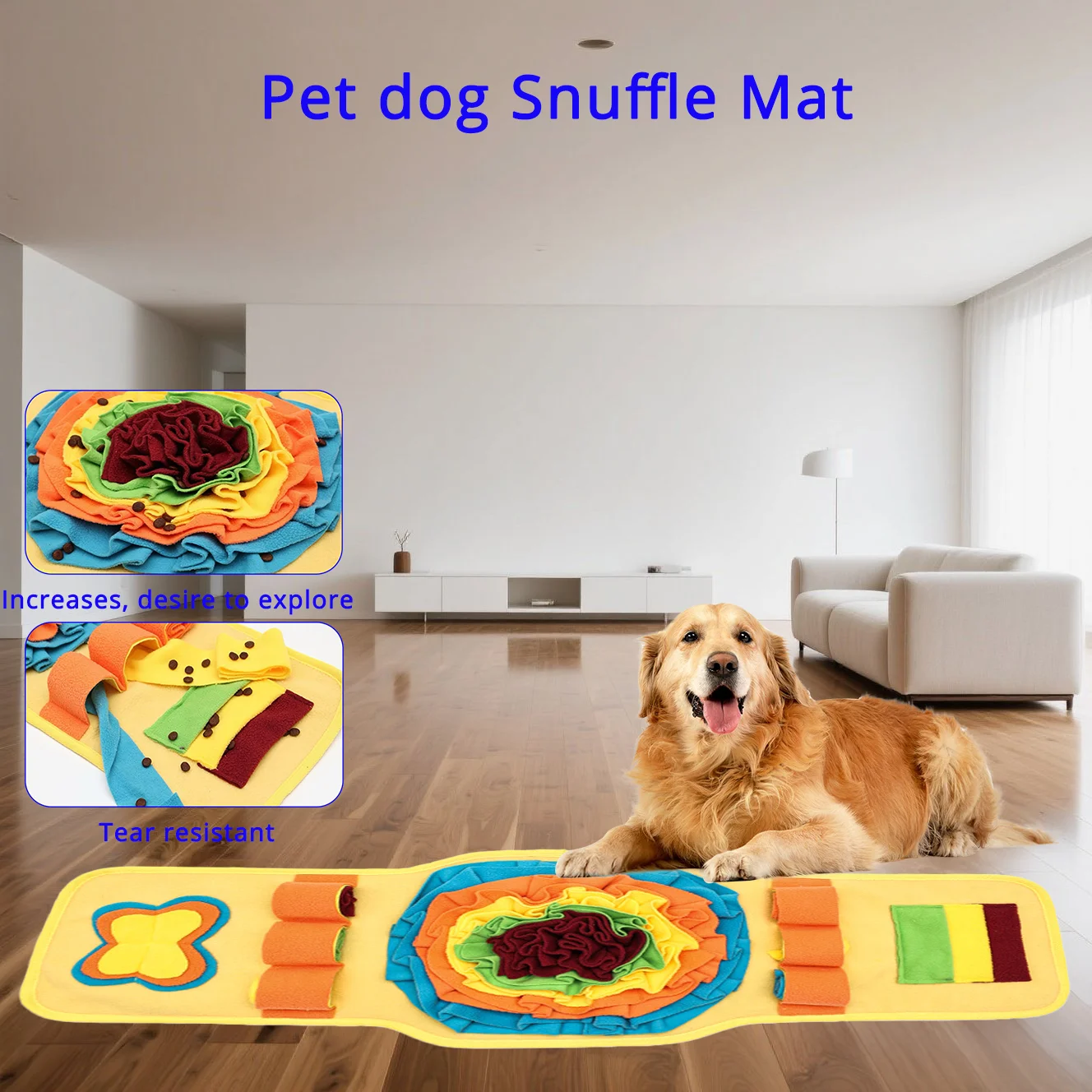 

Pet Dog Snuffle Mat Slow Food Sniffing Training Foraging Skills Eco Friendly Training Blanket Small Medium Dog Stress Relief