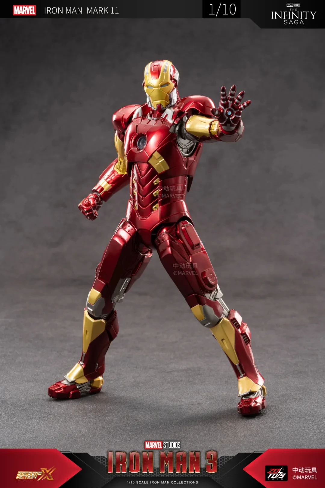 ZDTDS Original Iron Man MK11 Mark 11 Marvel Legend 1/10 Avengers Action Figure Joint Movable Collect Model Toy Halloween Gift