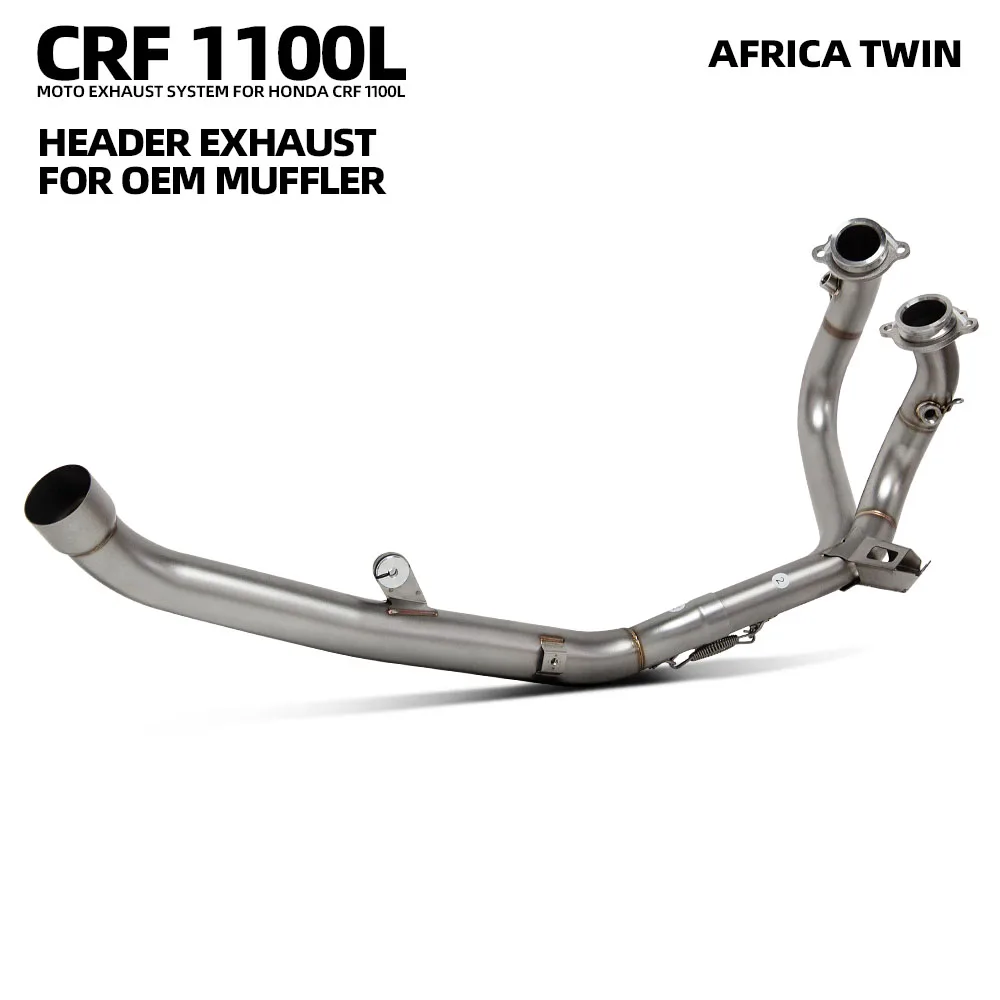 

Motorcycle Exhaust Modify Kit For Honda CRF1100 CRF1100L Africa Twin 20-24 Stainless Escape Header Tube Optional Interface
