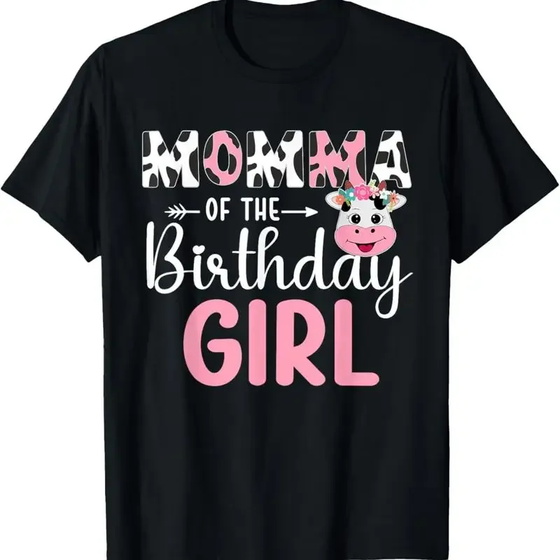 Momma Of The Birthday Girl Farm Cow 1 St T Shirt
