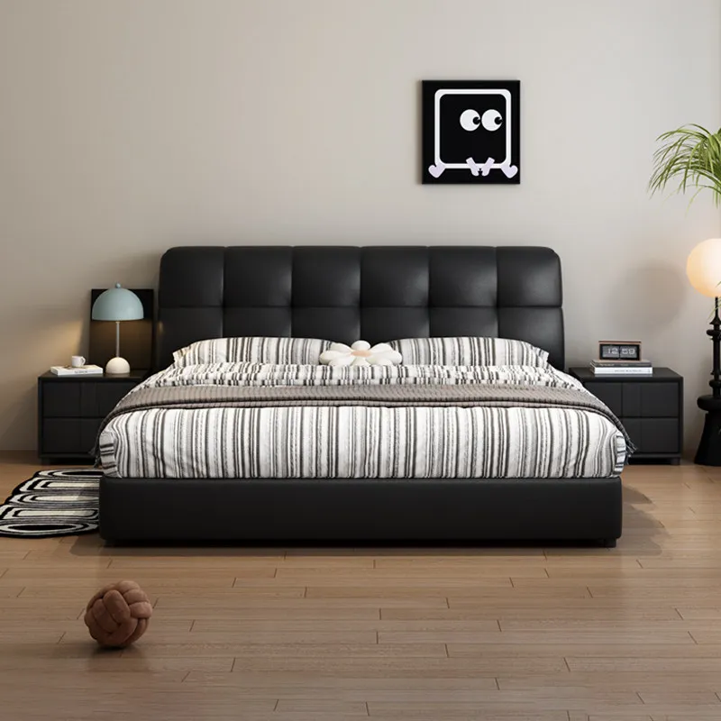 

Modern Headboards Bed Single Double Storage Sleeping Full Luxury Design Bed Simple European Letto Matrimoniale Unique Furniture