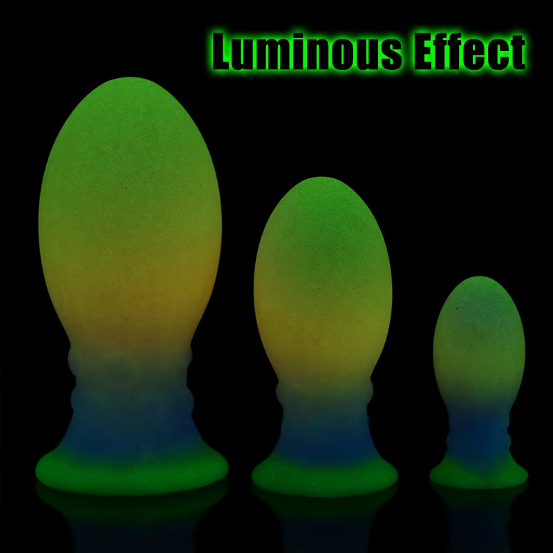 Luminous Dragon Egg Anal Plug Colorful Butt Plug Anal Dilator Prostate Massager Stimulator Masturbator Sex Toys For Men Women 18