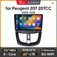 Junsun Android Wireless CarPlay Auto Car Radio For Peugeot 207 207CC 2006-2015 Car Intelligent Systems DSP SWC RDS GPS FM BT