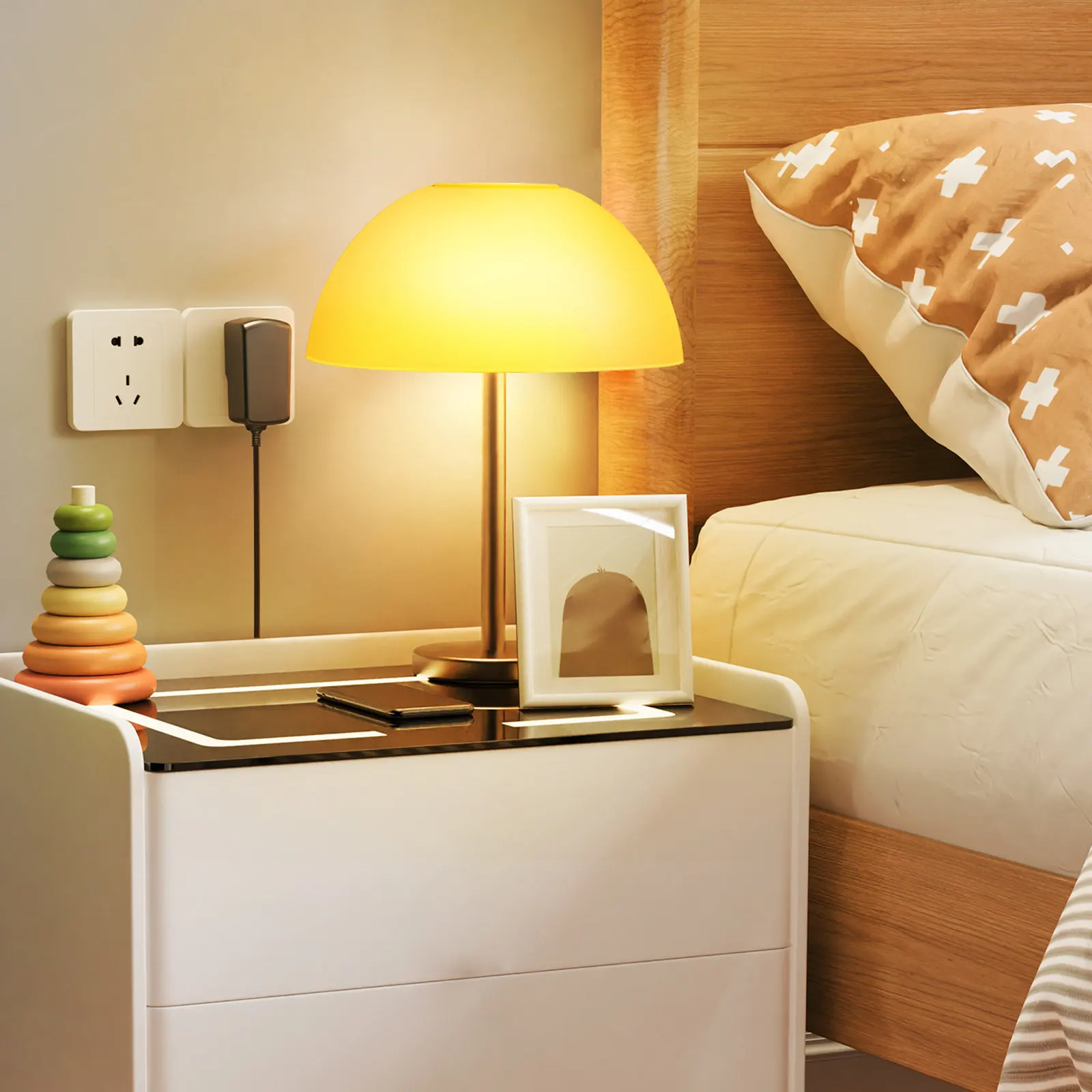 Plastic Lamp Shade Cover for Ceiling Light Bedroom Bedside Lamp Decorative Simple Structure Eye Protection Soft Light Diffuser